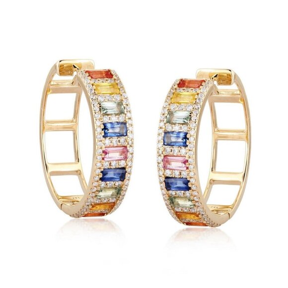 Sunlit Rainbow 14K (or 18k upon request) Yellow Gold Earrings